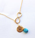 Lariat Necklace, Gold  Y Necklace