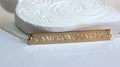 Bar Necklace - Gold Bar Necklace - Nameplate bar, Name necklace - LillaDesigns