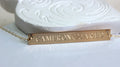 Bar Necklace - Gold Bar Necklace - Nameplate bar, Name necklace