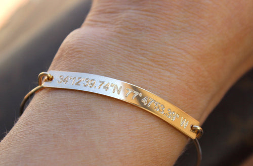 Coordinate  Bangle, Longitude Altitude bracelet