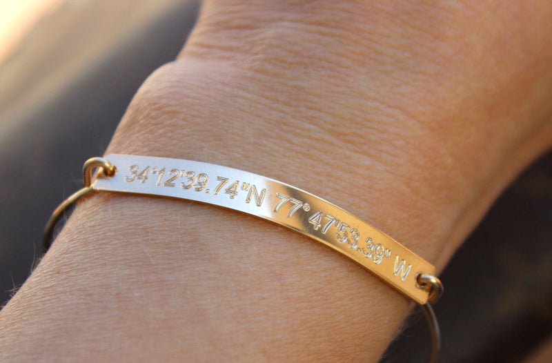 Coordinate  Bangle, Longitude Altitude bracelet