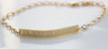 Gold bar bracelet with CZ / Diamond name bar bracelet / Bridesmaid jewelry / Birthstone bracelet / New mom bracelet / Engraved Bracelet