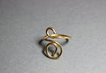 14 K Gold Fill Ring Adjustable, Hammered texture