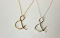 Ampersand Gold Filled Sterling Silver Necklace / And Sign Necklace
