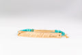 Gold Bar Dainty Turquoise Gold Bracelet Curved Bar Bead bracelet Tube bar bracelet - LillaDesigns