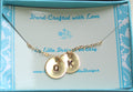 Initial Necklace - Personalized Hand Stamped Gold -  Silver Initial Disc - 1 2 3 4 5 Discs Gold Necklace  - Letter Personalized Necklace