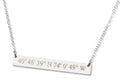Custom Rose Gold Coordinate Necklace, Longitude Necklace