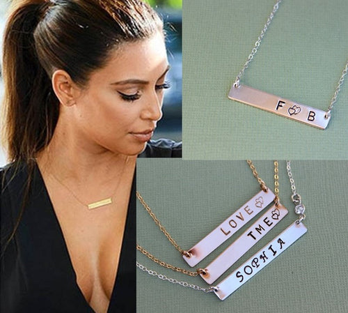 Personalized Necklace, Custom Hand-stamped Necklace - LillaDesigns