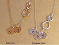 SALE 20 % Personalized Infinity Gold Necklace, Initial Infinity Disc Necklace