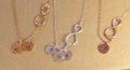 SALE 20 % Personalized Infinity Gold Necklace, Initial Infinity Disc Necklace