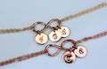 Personalized Infinity Gold Bracelet, Initial Infinity Disc Bracelet