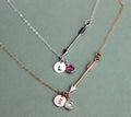Arrow necklace - Gold Personalized Necklace, Sterling Silver Arrow
