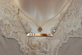 Gold Bar Necklace - Name Necklace Double Strand - Layered Necklace - Nameplate Necklace - Gold bar necklace-  Name Monogram Initial Necklace - LillaDesigns