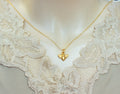 Little Gold Bee Necklace, Bumble Bee