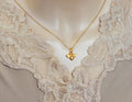 Little Gold Bee Necklace, Bumble Bee