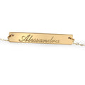 WEDDING DATE, GOLD bar Necklace