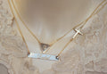Gold Triangle Necklace - Triangle Stamped Necklace - Layered Necklace Geometric Necklace  Gold - Two hole triangle Sterling Silver Triangle - LillaDesigns