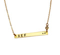 Gold Bar Necklace - Name Necklace Double Strand - Layered Necklace - Nameplate Necklace - Gold bar necklace-  Name Monogram Initial Necklace - LillaDesigns