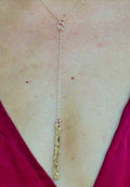 Vertical Bar Necklace, Lariat Necklace