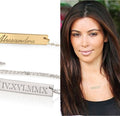 Sterling Silver Bar Necklace, Gold Bar Necklace