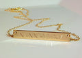 Mom Necklace Kids Name Bar Necklace - Custom Engraved Name Necklace 14 K Sterling Silver - Gold Roman Numeral - Date Personalized necklace