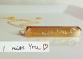 Custom Handwriting Necklace / Actual Sterling Silver  Signature Necklace Personalized gold bar Necklace / Memorial  handwriting jewelry