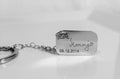 Custom Handwriting KeyChain Sterling Silver Handwritten note Engraved KeyChain Gift for him Fathers gift double sided engraved signature