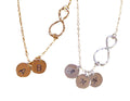 SALE 20 % Personalized Infinity Gold Necklace, Initial Infinity Disc Necklace