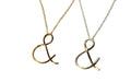 Ampersand Gold Filled Sterling Silver Necklace Handmade Handcrafted And Sign Necklace Calligraphy // Letter Necklace // Gold Filled Necklace