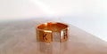 Personalized Gold Ring - Open Initial Ring - Couples ring -Handstamped ring - Relationship Ring - Custom stamped ring - Silver Engraved Ring