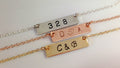 Dainty Gold Bar Necklace / Personalized Gold, Silver - LillaDesigns
