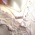 Dainty Gold Bar Necklace / Personalized Gold, Silver - LillaDesigns