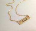 Dainty Gold Bar Necklace / Personalized Gold, Silver - LillaDesigns