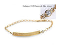 Gold bar bracelet with CZ / Diamond name bar bracelet / Bridesmaid jewelry / Birthstone bracelet / New mom bracelet / Engraved Bracelet