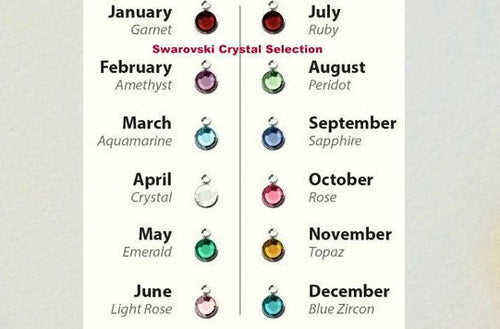 Add a Swarovski Crystal Birthstone to your order - only with Lilladesigns orders