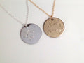 Actual Handwriting Sterling Silver necklace - Personalized Disc Handwriting Necklace - Custom handwriting  Necklace - Handwritten Jewelry