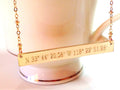 Custom Coordinate Necklace, Longitude Necklace - LillaDesigns