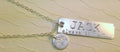 Gift for Pet Lover Dog Name Necklace / Pet memorial Sterling Silver Necklace/ Pet paw engraved necklace/Dog Lover Necklace / Engraved Name - LillaDesigns