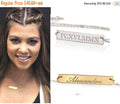 Personalized Gold Bar Necklace, Engraved Bar Necklace