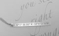 Custom Coordinate Necklace - Rose Gold Coordinate Necklace - Vertical bar -Longitude Necklace, Latitude Engraved Gold Bar Necklace