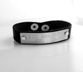Fathers Day Gift Men Leather Bracelet Personalized Dad gift Men Men's  Brown Leather Cuff Bracelet Boyfriend gift Engraved Mens Bracelet