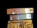 Coordinate Bracelet Gift for him Leather Men Personalized Bracelet Engraved Copper Bracelet brown leather Boyfriend gift  Mens Bracelet