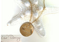 Custom Handwriting necklace Memorial Gold Necklace - Personalized Round Disc Handwritten Necklace - Gold Round pendant handwriting  Necklace
