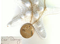 Custom Handwriting necklace - Personalized Round Disc Handwritten Necklace - Gold Round pendant handwriting  Necklace - Handwritten Jewelry