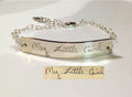 Custom Handwriting Bracelet  / Sterling Silver Actual Signature Bracelet / Engraved nameplate bracelet / Memorial handwriting jewelry