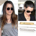 Name Necklace Mom Necklace Custom Engraved - Gold Bar Necklace - LillaDesigns