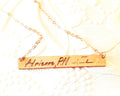 Engraved Name and Heartbeat Necklace - LillaDesigns