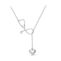 Stethoscope necklace  with heart charm