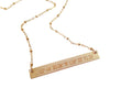 Custom Gold Bar Engraved Necklace - LillaDesigns