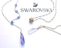 Lariat Crystal Necklace with Swarovski Elements - LillaDesigns